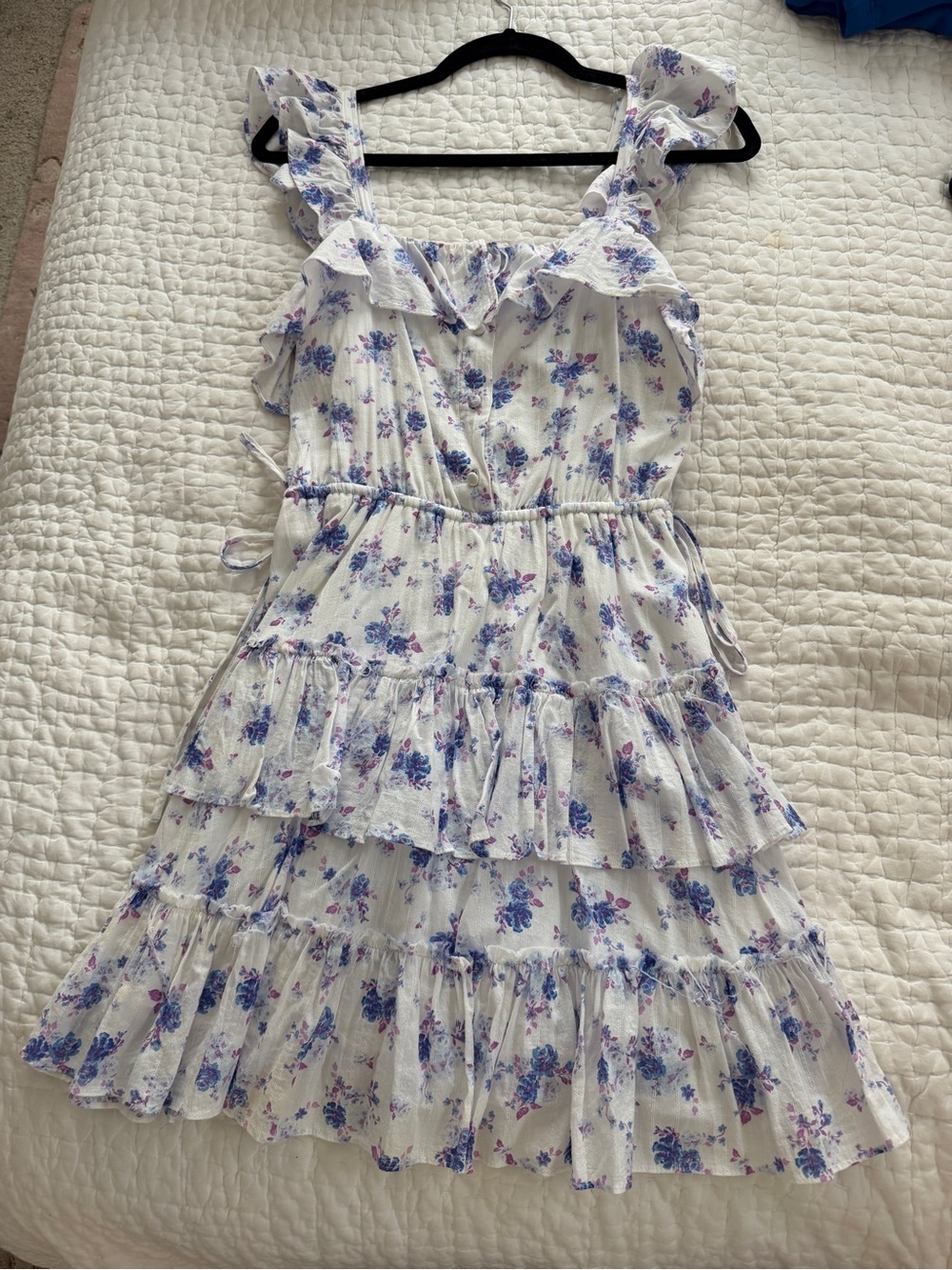 Loveshackfancy x Target White & Purple Floral Ruffle Tiered Dress